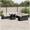Image de Salon de jardin modulable rotin noir 11 pieces x 83 x 69