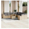 Image de Salon de jardin modulable 11 pieces beige rotin 62 x 62 x 69 cm