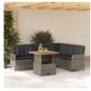 Image de Salon de jardin 2 pcs avec coussins Gris Résine tressée, ensemble de canapés d'extérieur, salon de jardin, ensemble 3262080