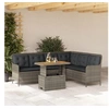 Image de Salon de jardin 2 pcs avec coussins Gris Résine tressée, ensemble de canapés d'extérieur, salon de jardin, ensemble 3262088