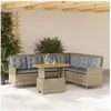 Image de Salon de jardin avec coussins 2 pcs beige résine tressée, ensemble de canapés d'extérieur, salon de jardin, ensemble 3262089