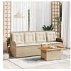 Image de Salon de jardin avec coussins 3 pcs beige résine tressée, ensemble de canapé de jardin, ensemble de salon de jardin, ensemble de canapé en résine