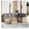 Image de Ensembles de bancs, canapés et tables de jardin resine tressee 5 pieces