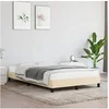 Image de Cadre de lit sans matelas crème 120x190 cm tissu 3269610