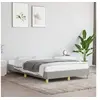 Image de Cadre de lit sans matelas gris clair 120x190 cm tissu