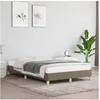 Image de Cadre de lit sans matelas taupe 120x190 cm tissu