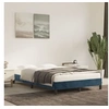 Image de Cadre de lit sans matelas bleu foncé 120x190 cm velours