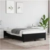 Image de Cadre de lit sans matelas noir 120x190 cm tissu 3269633