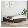 Image de Cadre de lit sans matelas marron foncé 120x190 cm tissu 3269641