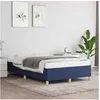 Image de Cadre de lit sans matelas bleu 120x190 cm tissu 3269644
