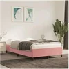 Image de Cadre de lit sans matelas rose 120x190 cm velours 3269656