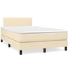 Image de Boxspring met matras stof cràmekleurig 120x190 cm3269714