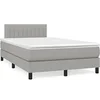 Image de Boxspring met matras stof lichtgrijs 120x190 cm3269737