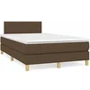 Image de Boxspring met matras stof donkerbruin 120x190 cm3269761