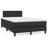 Image de Boxspring met matras kunstleer zwart 120x190 cm3269807