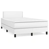 Image de Boxspring met matras kunstleer wit 120x190 cm3269814