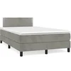 Image de Boxspring met matras fluweel lichtgrijs 120x190 cm3269831