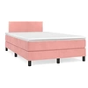 Image de Boxspring met matras fluweel roze 120x190 cm3269836
