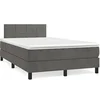 Image de Boxspring met matras fluweel donkergrijs 120x190 cm3269838