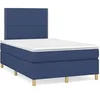 Image de Sommier à lattes de lit avec matelas bleu 120x190 cm tissu, lit, cadre de lit, lit double, meubles de chambre à 3269929