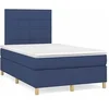 Image de Sommier à lattes de lit avec matelas bleu 120x190 cm tissu, lit, cadre de lit, lit double, meubles de chambre à 3269936