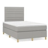 Image de Sommier à lattes de lit et matelas gris clair 120x190 cm tissu, lit, cadre de lit, lit double, meubles de chambre à 3269937