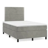 Image de Boxspring met matras fluweel lichtgrijs 120x190 cm3269989