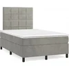 Image de Boxspring met matras fluweel lichtgrijs 120x190 cm3269995