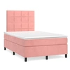 Image de Boxspring met matras fluweel roze 120x190 cm3270000