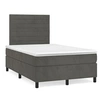 Image de Boxspring met matras fluweel donkergrijs 120x190 cm3270002
