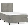 Image de Boxspring met matras fluweel lichtgrijs 120x190 cm3270007