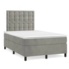 Image de Boxspring met matras fluweel lichtgrijs 120x190 cm3270019