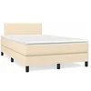 Image de Sommier à Lattes de Lit avec Matelas et LED, Lit Rembourré, Lit Double, Lit Adulte de Chambre à Coucher Intérieur, 3270030