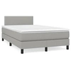 Image de Sommier à Lattes de Lit avec Matelas et LED, Lit Rembourré, Lit Double, Lit Adulte de Chambre à Coucher Intérieur, 3270032