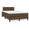 Image de Sommier à Lattes de Lit avec Matelas et LED, Lit Rembourré, Lit Double, Lit Adulte de Chambre à Coucher Intérieur, Moderne, Marron Foncé 120x190 cm