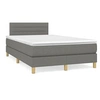 Image de Boxspring met matras en LED stof donkergrijs 120x190 cm3270096