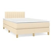 Image de Boxspring met matras en LED stof cràmekleurig 120x190 cm3270107