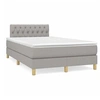 Image de Sommier à lattes de lit matelas LED gris clair 120x190 cm tissu 3270109