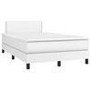 Image de Boxspring met matras en LED kunstleer wit 120x190 cm3270130