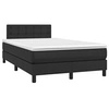 Image de Boxspring met matras en LED kunstleer zwart 120x190 cm3270135