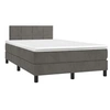 Image de Sommier à Lattes de Lit avec Matelas LED, Lit Rembourré avec Tête de Lit, Lit Double, Lit Adulte, Moderne, Gris Foncé 3270154