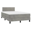 Image de Sommier à Lattes de Lit avec Matelas LED, Lit Rembourré avec Tête de Lit, Lit Double, Lit Adulte, Moderne, Gris Clair 3270165