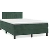 Image de Boxspring met matras en LED fluweel donkergroen 120x190 cm3270168