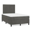 Image de Boxspring met matras en LED fluweel donkergrijs 120x190 cm3270300