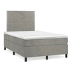 Image de Boxspring met matras en LED fluweel lichtgrijs 120x190 cm3270305