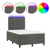 Image de Boxspring met matras en LED fluweel donkergrijs 120x190 cm3270312
