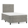 Image de Boxspring met matras en LED fluweel lichtgrijs 120x190 cm3270323