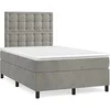 Image de Boxspring met matras en LED fluweel lichtgrijs 120x190 cm3270335
