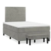 Image de Boxspring met matras fluweel lichtgrijs 120x190 cm3270463
