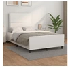 Image de Cadre de Lit avec Tête de Lit, Lit Rembourré, Lit Double, Lit Adulte de Chambre à Coucher Intérieur, Moderne, Blanc 3270555